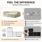 Modern Modular Sectional Sofa Cloud Couch Oversized Deep Seat Comfy Sofa for Living Room Furniture with Removable Cushions